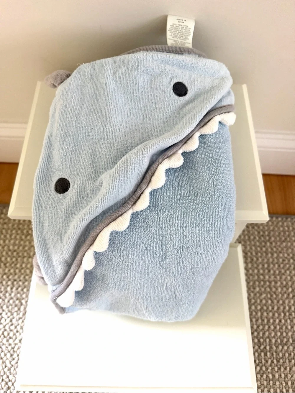 Cloud Island Baby Blanket + Shark Hooded Towel Bundle NWT/Used